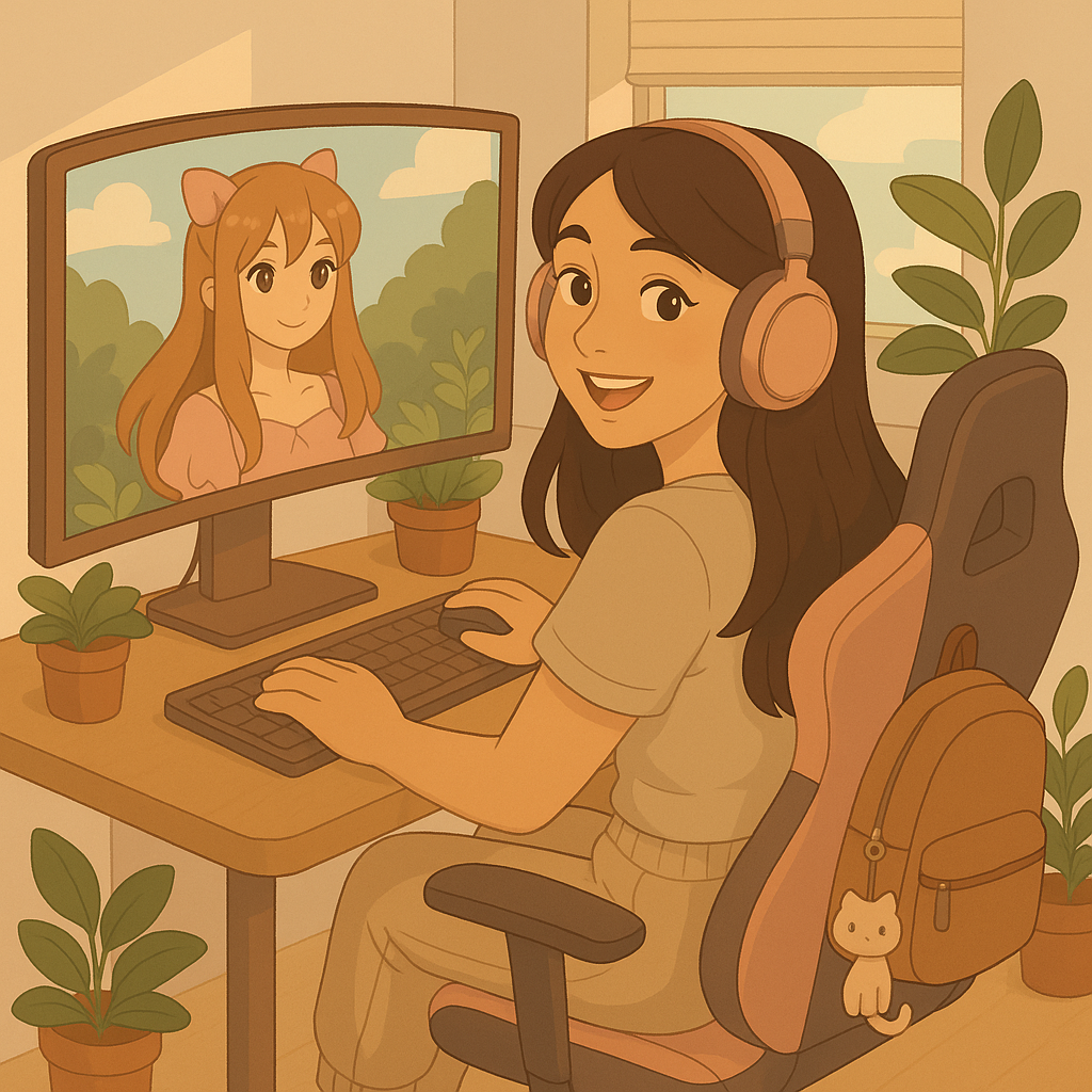 Garota jogando